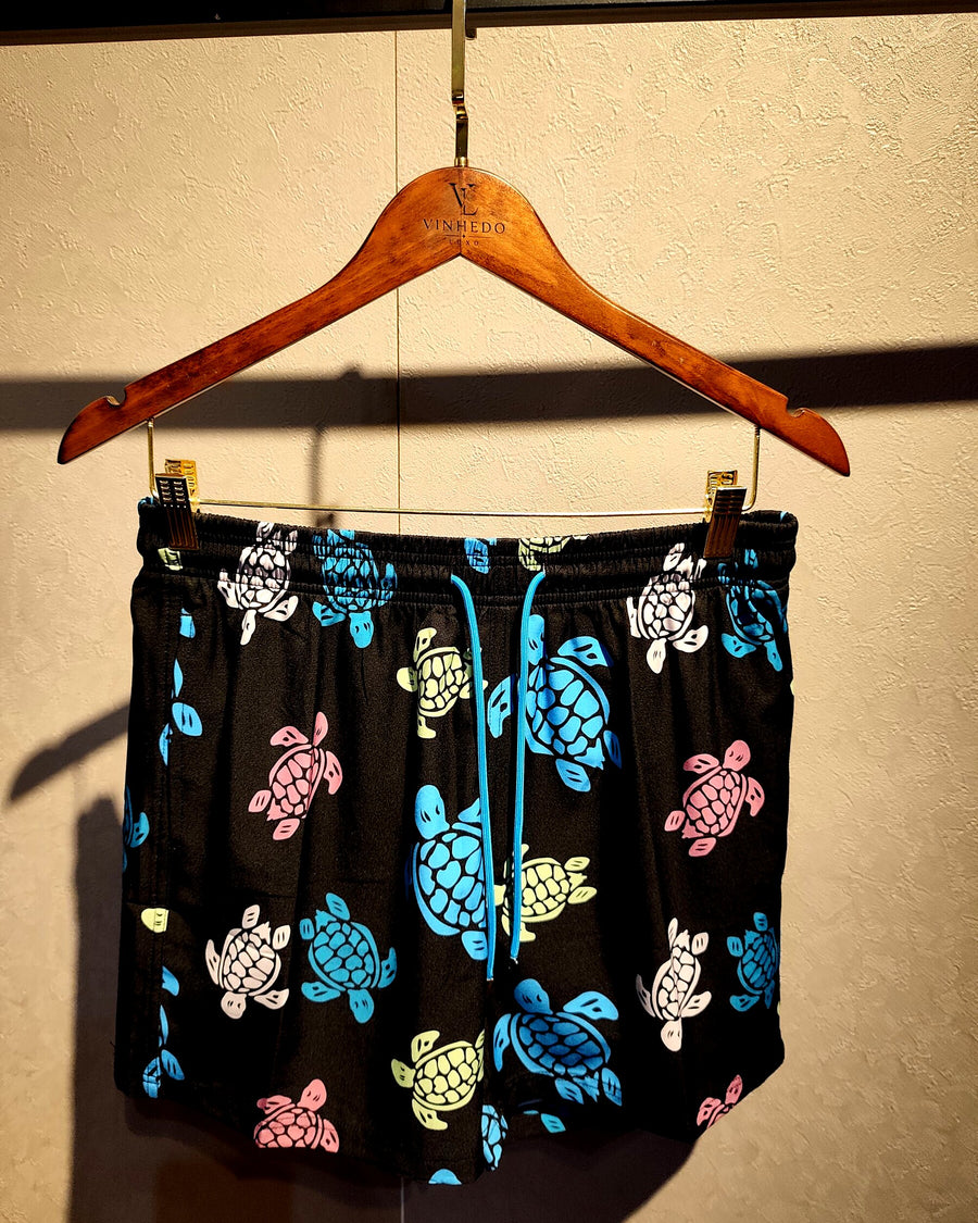 Vilebrequin Shorts Estampado Estampado tartaruga colorida