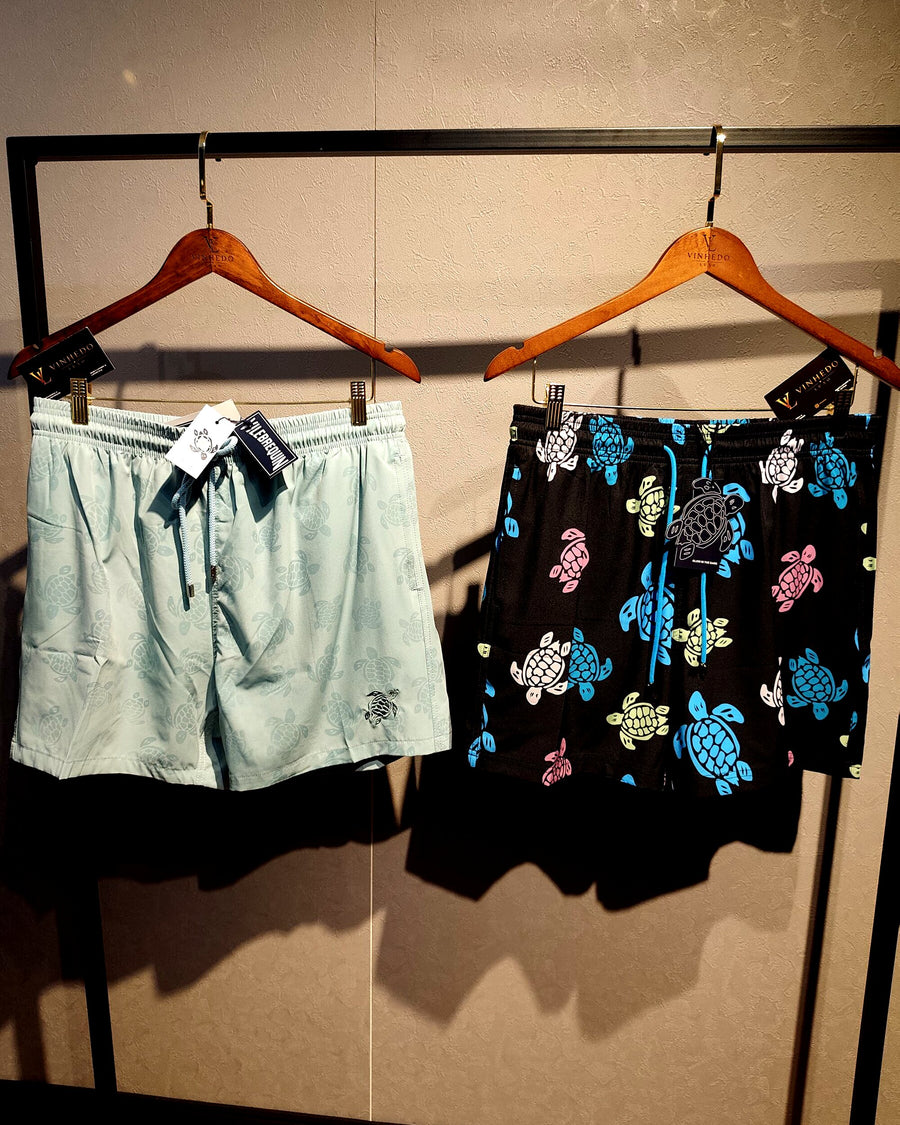 Vilebrequin Shorts (Muda na Água) Azul (muda de cor na água)
