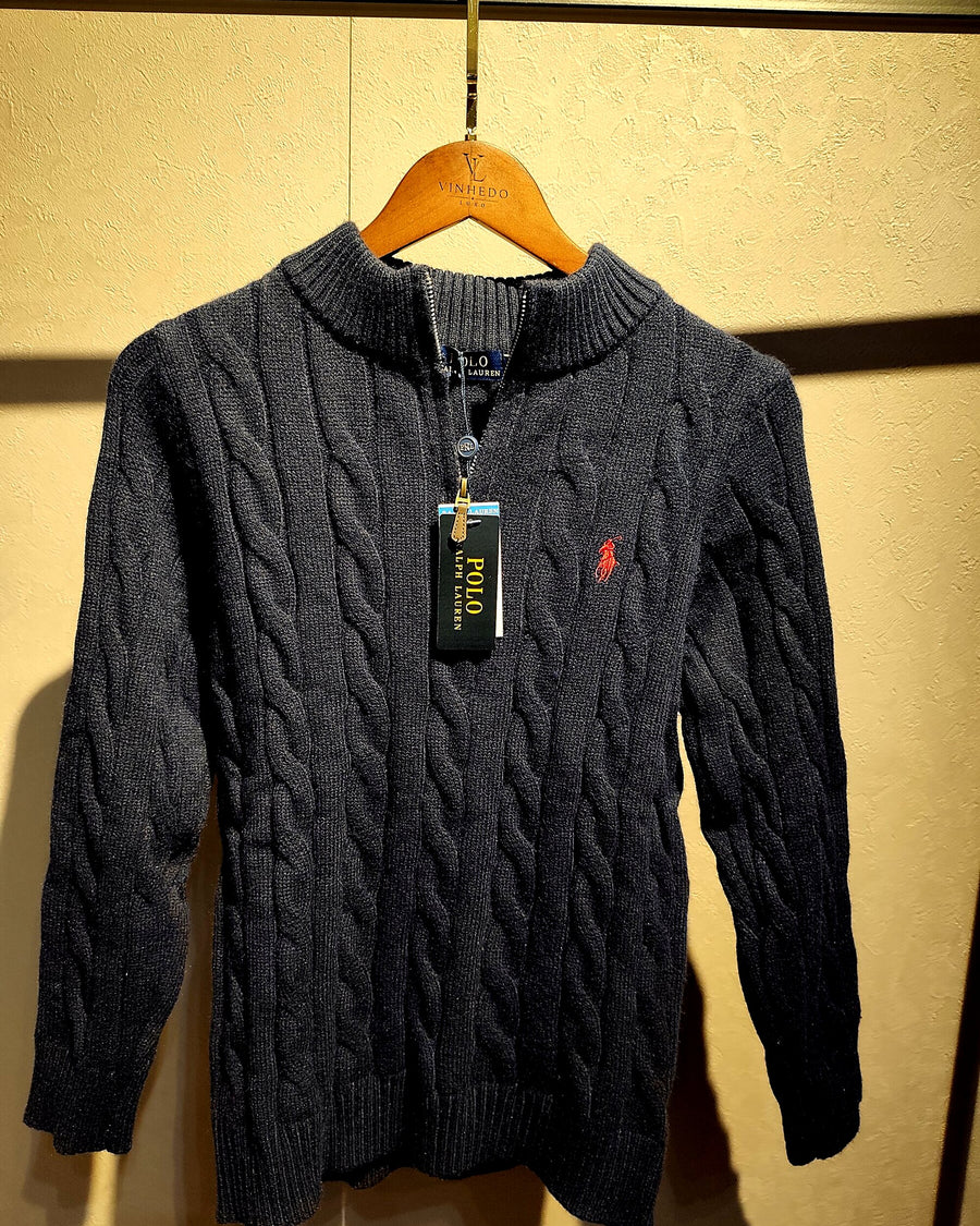 Quarter Zip Tricô Ralph Lauren Azul marinho