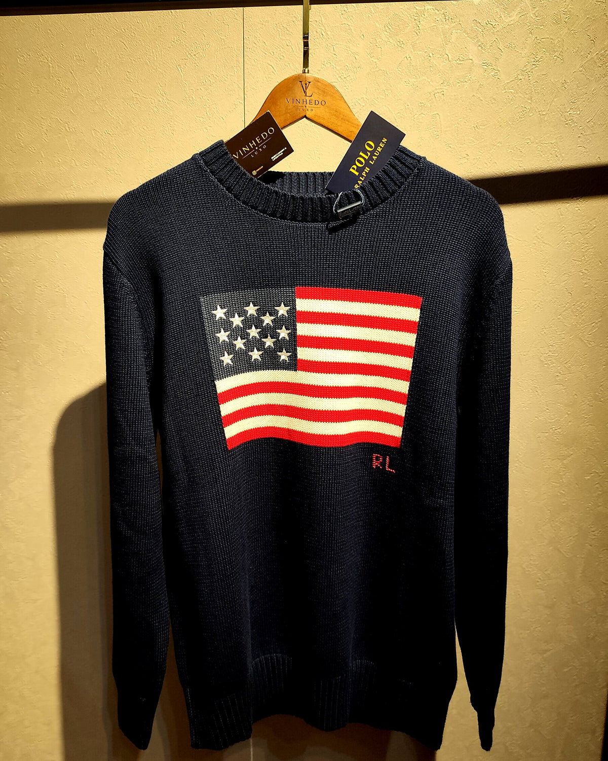 Suéter Ralph Lauren USA Azul marinho