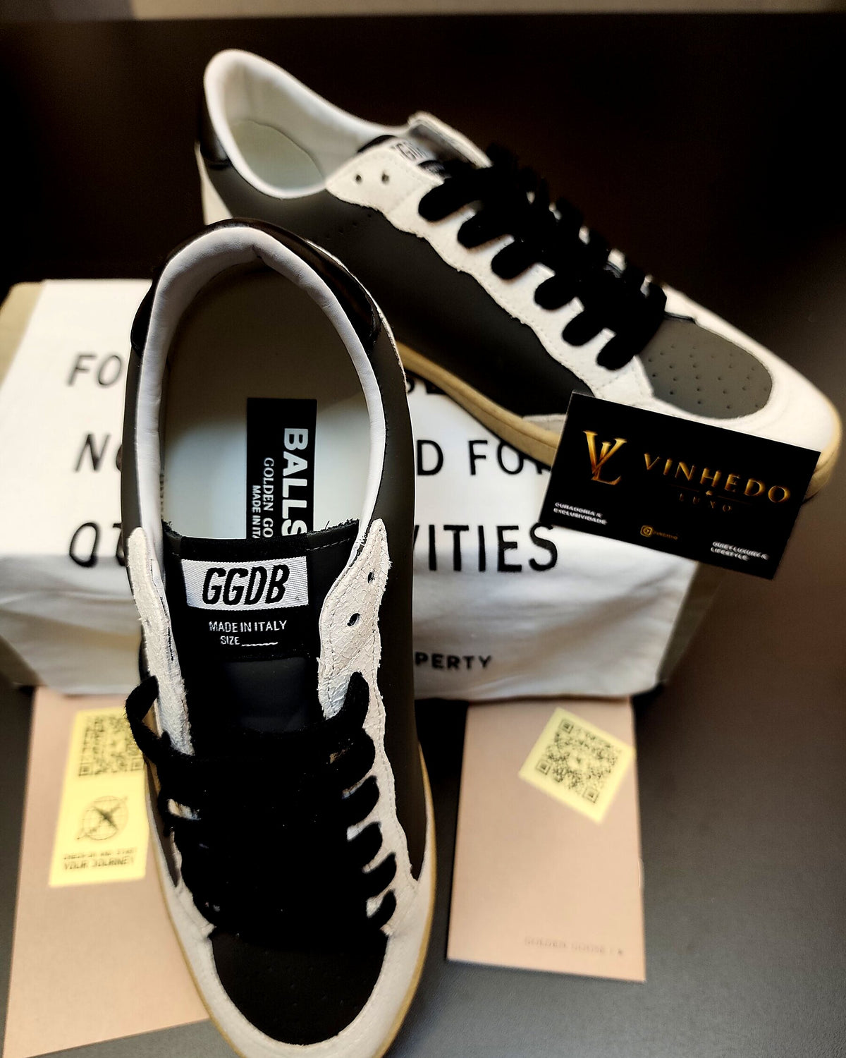 Golden Goose Ball-Star Branco/cinza com estrela preta