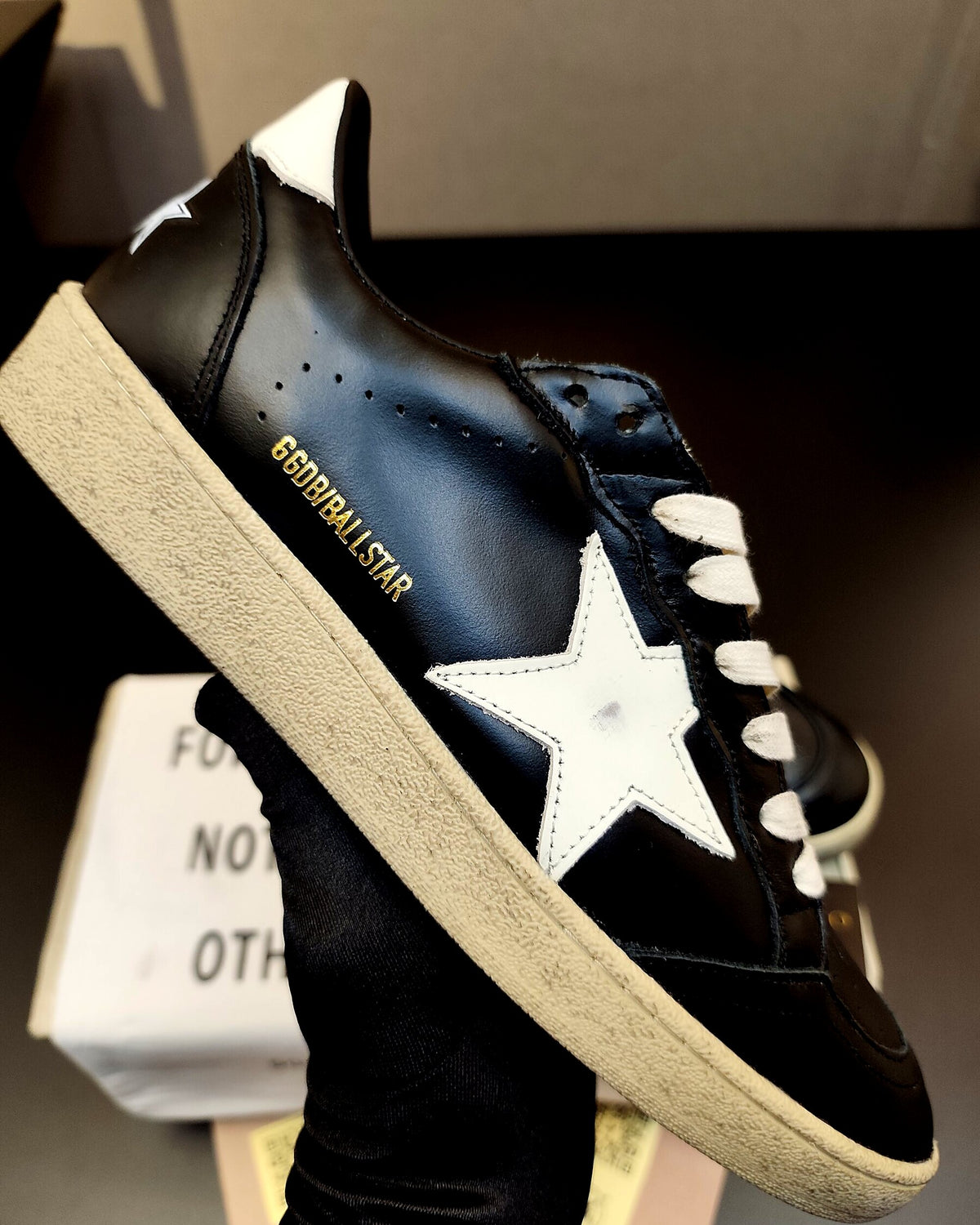 Golden Goose Ball-Star Preto com estrela branca