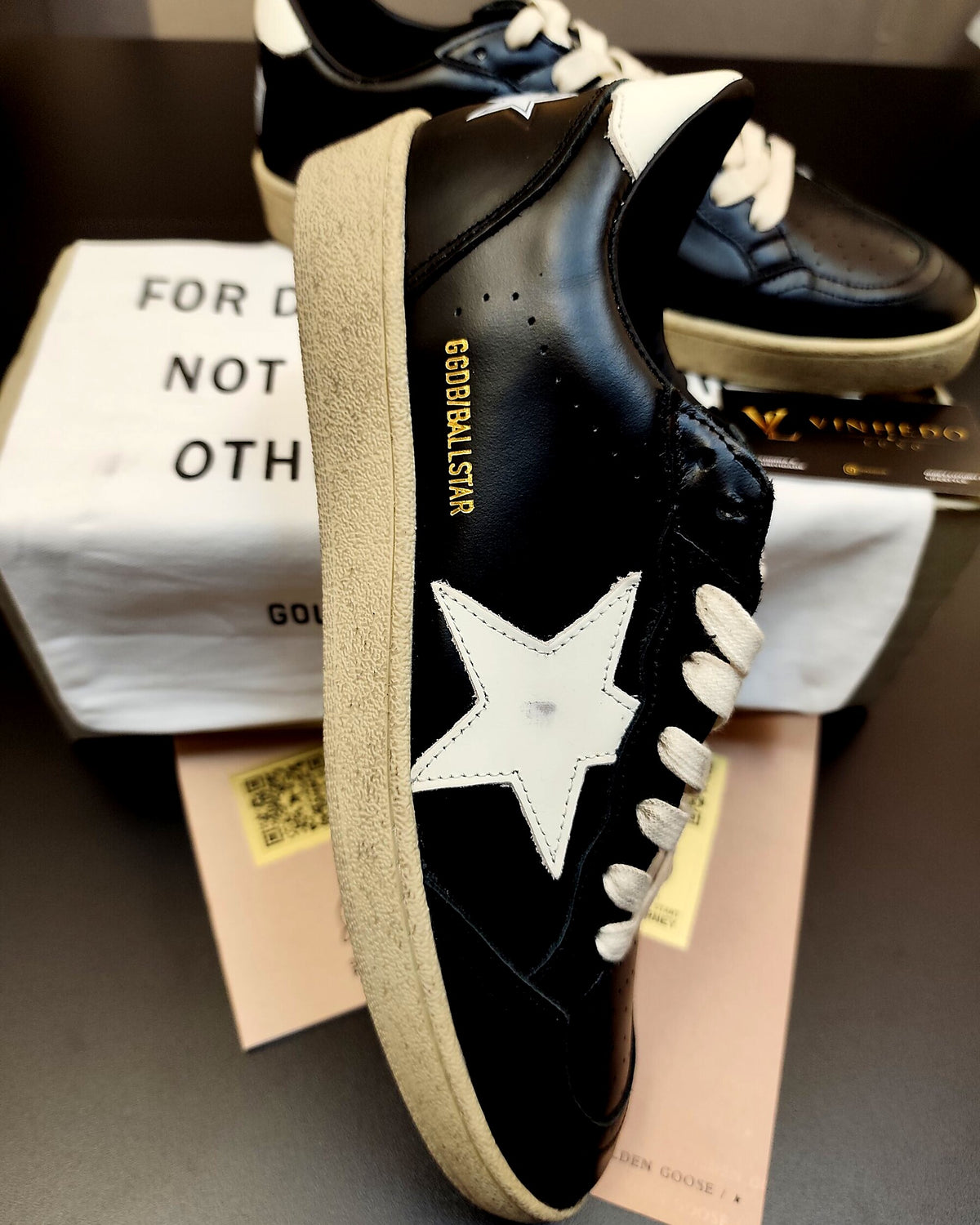 Golden Goose Ball-Star Preto com estrela branca