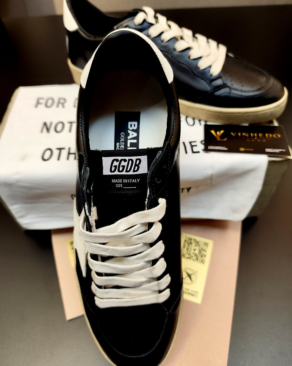 Golden Goose Ball-Star Preto com estrela branca