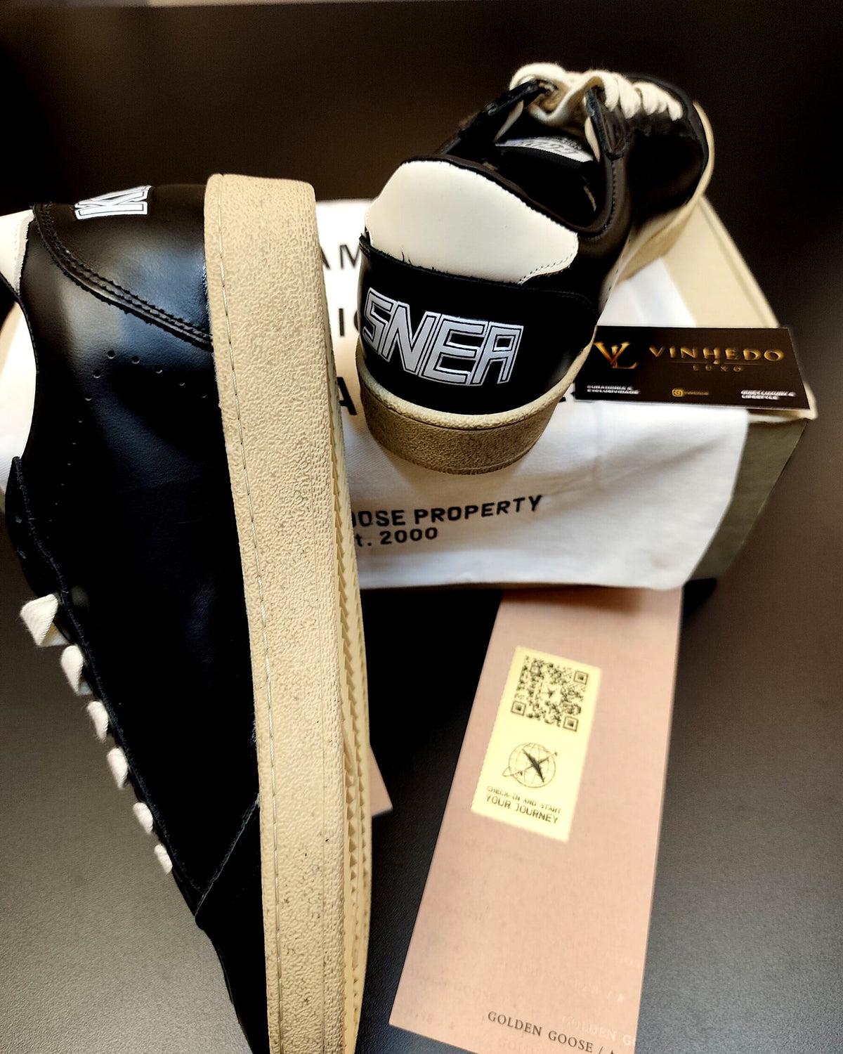 Golden Goose Ball-Star Preto com estrela branca