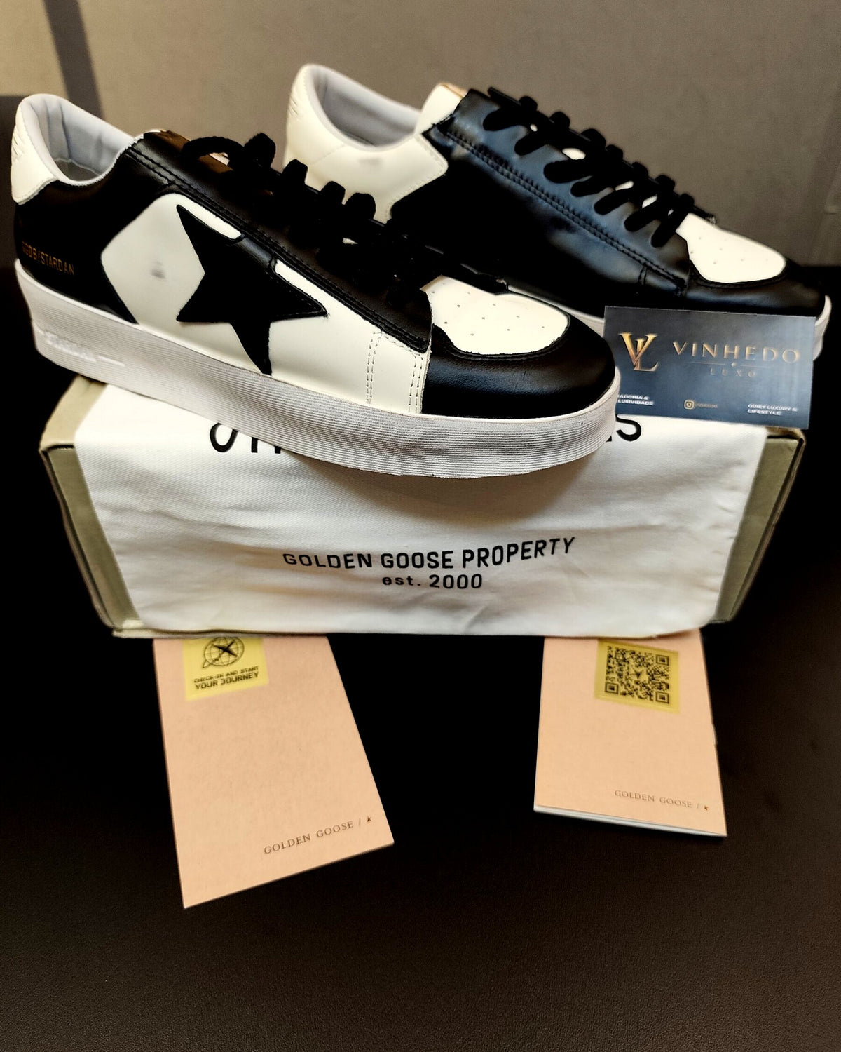 Golden Goose Stardan Branco com preto