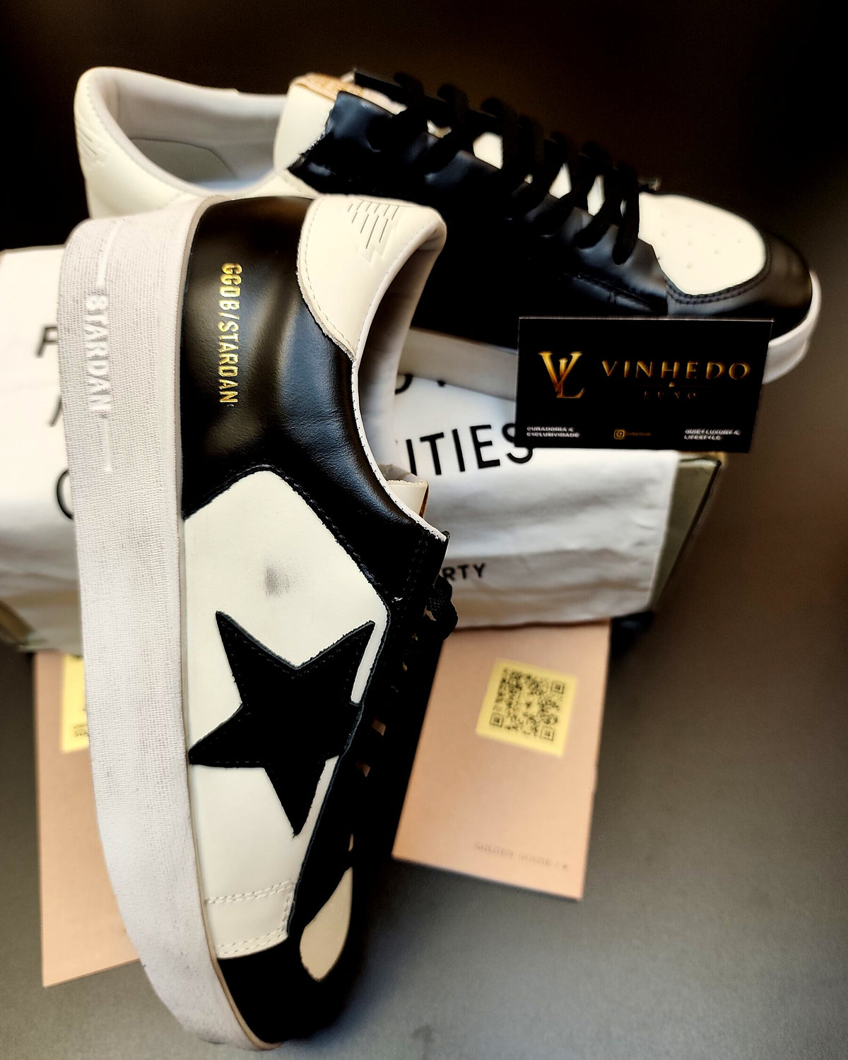 Golden Goose Stardan Branco com preto