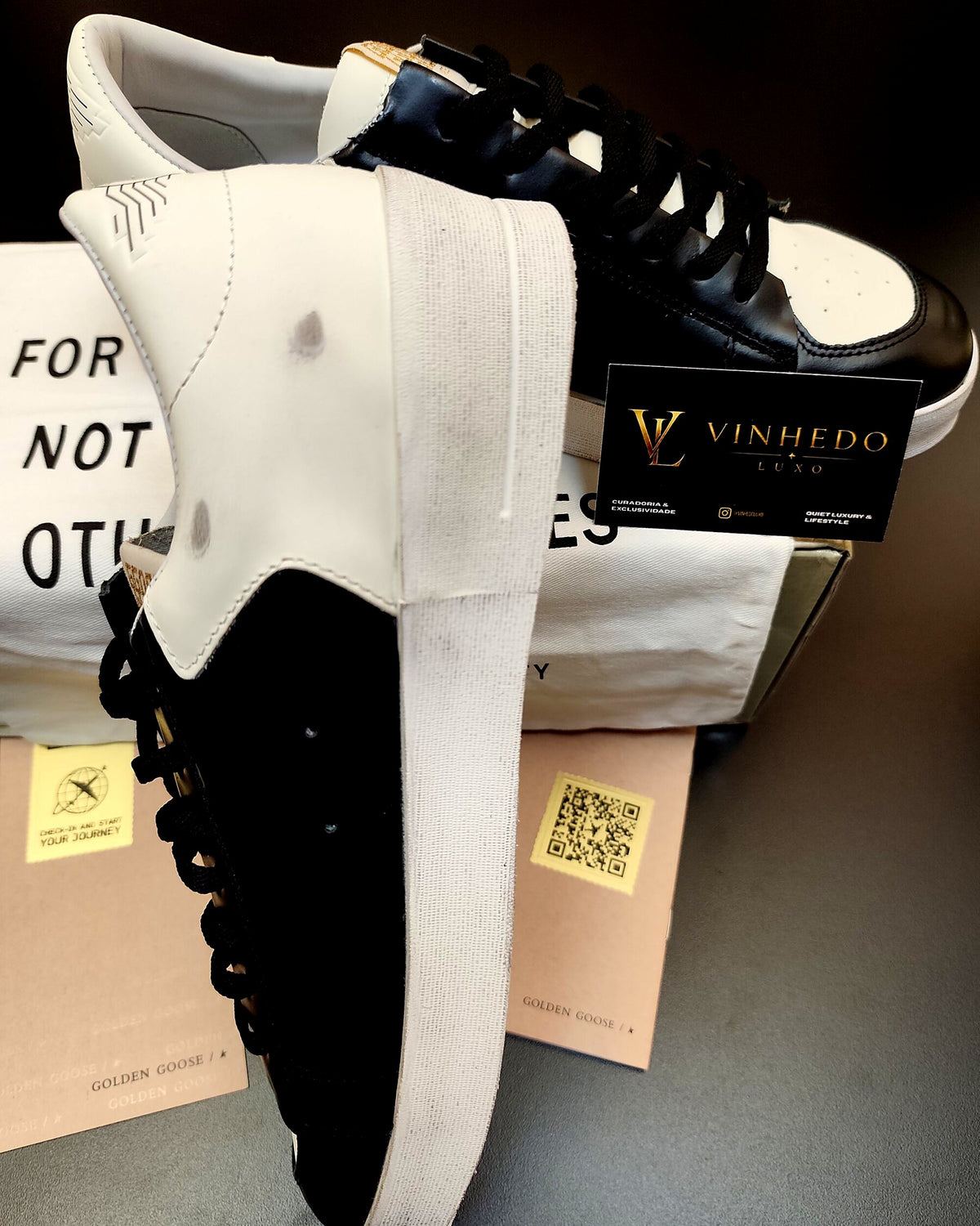 Golden Goose Stardan Branco com preto