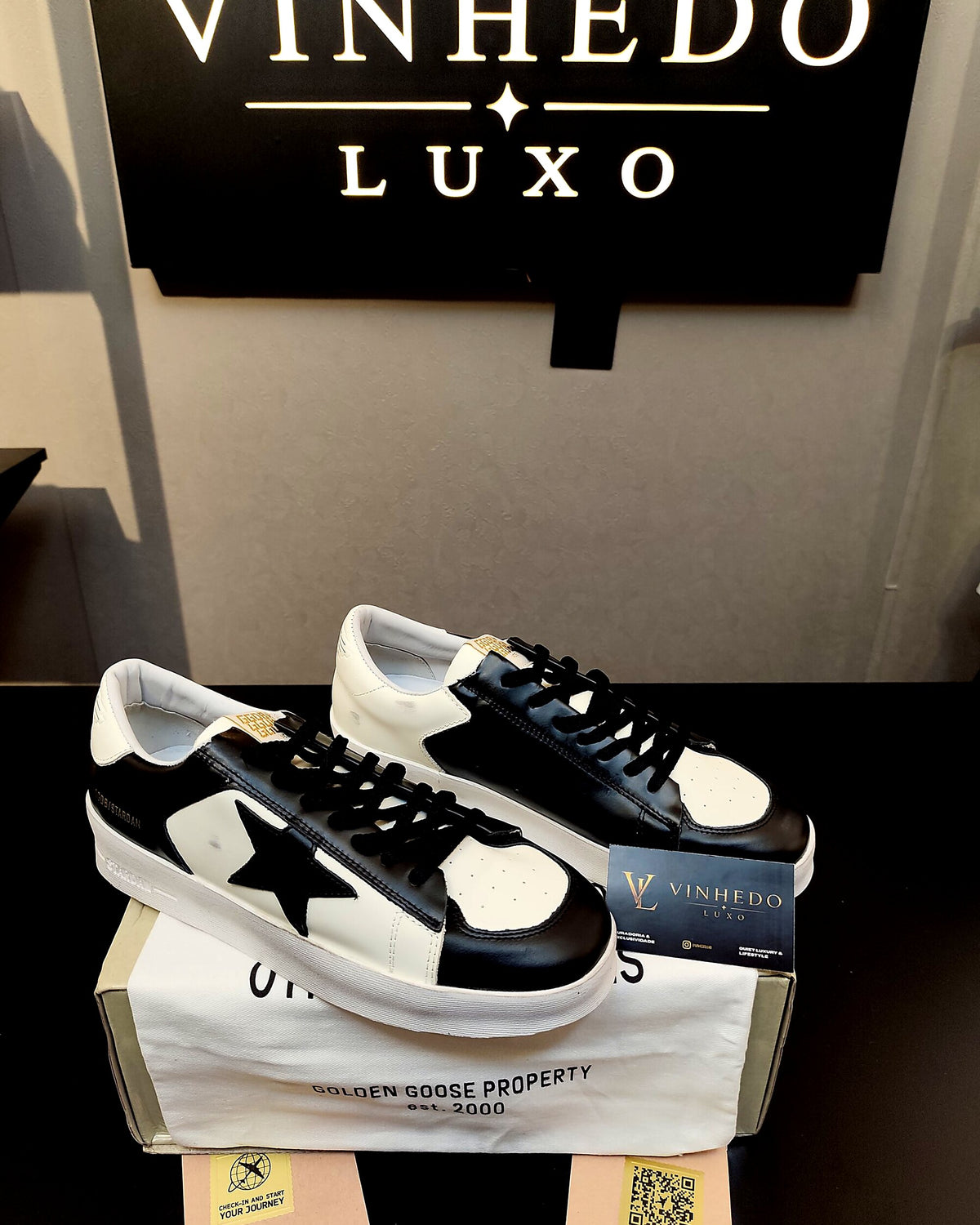 Golden Goose Stardan Branco com preto