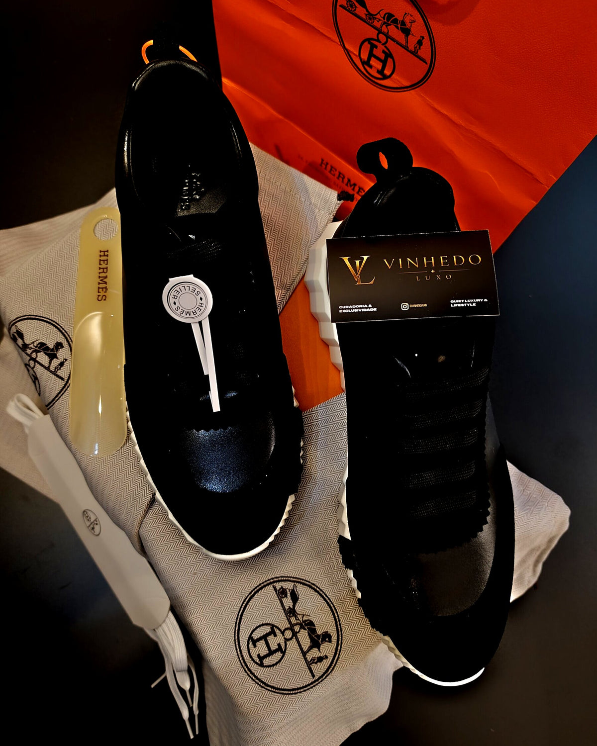 Hermes Bouncing Preto com branco