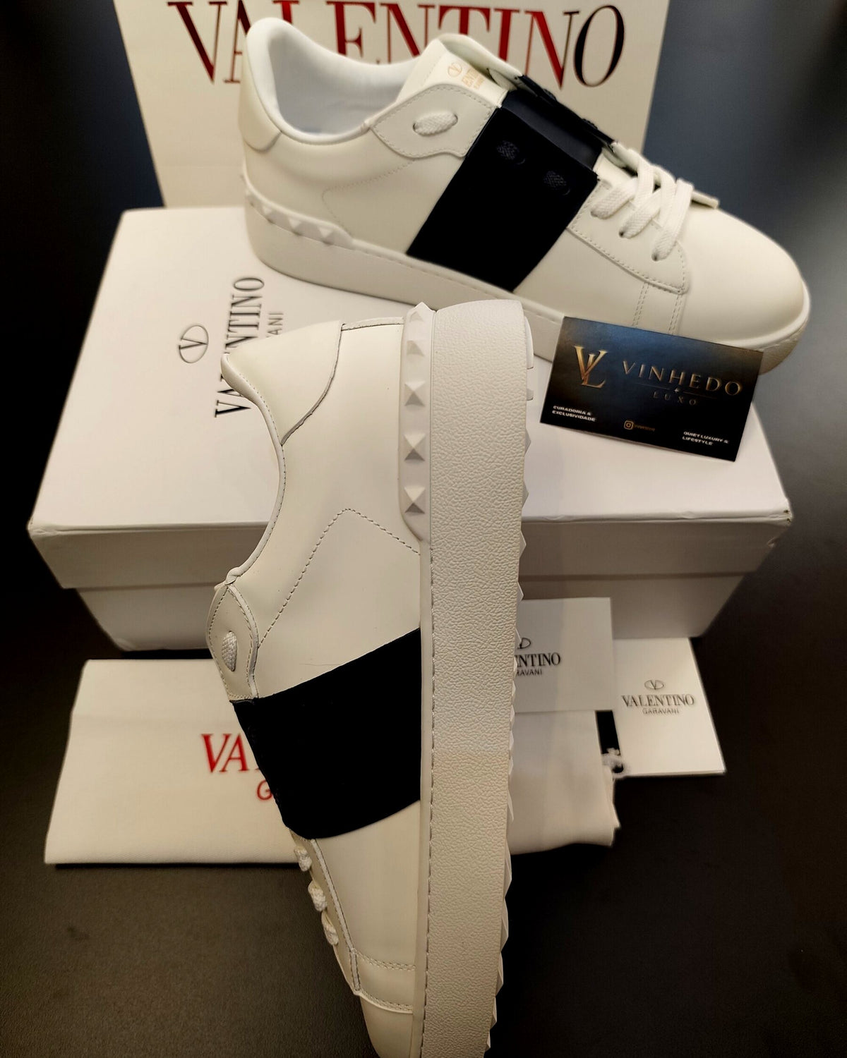 Valentino Garavani Redstud Branco com azul