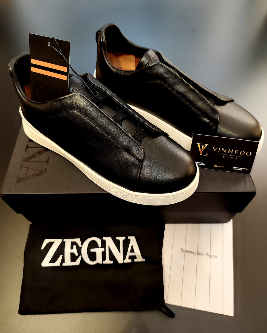 Zegna Triple Stitch | Couro Preto
