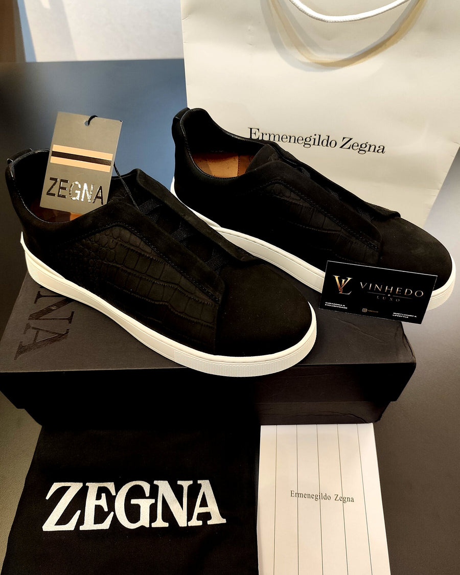 Zegna Triple Stitch | Croco Preto